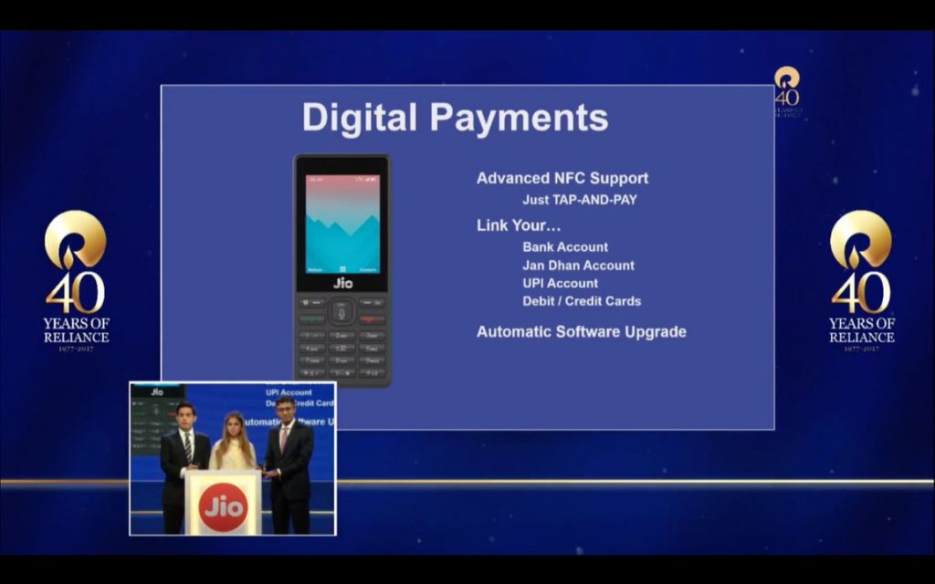 Jio Phone NFC Feature