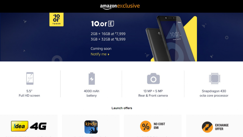 10.or E Tenor Smartphone Buy Amazon