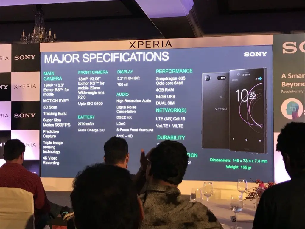 Sony Xperia XZ1 Specifications
