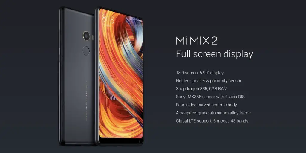 Xiaomi Mi MIX 2 Specifications